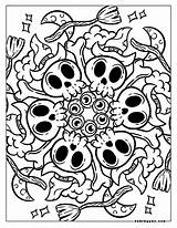 Free Halloween Mandala Coloring Pages For Kids And Adults  Ashley Yeo sketch template