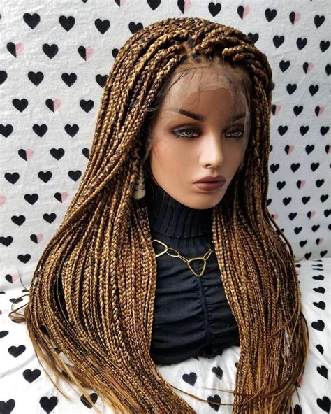 Full Lace Box Braids Braided Lace Wig color 1b/27/30 ...