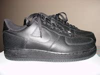 ric on the go: Perforated Black Leather AF1s