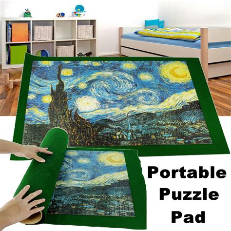 Portable Puzzle Mat Roll up Jigsaw Puzzle Pad Puzzle Storage Mat Puzzles Saver - Fits up to 1000 ...
