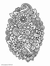 Cool Flower Coloring Pages For Adults sketch template