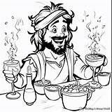 Jesus First Miracle At Cana Coloring Pages sketch template