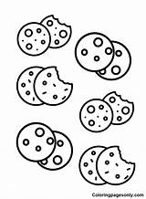 Cookies Coloring Pages For Kids sketch template