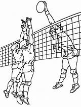 Volleyball coloring pages sketch template
