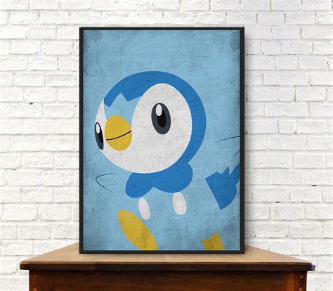 Piplup Minimalist Print / Piplup Digital Download Wall Art | Etsy