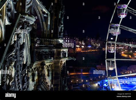 Edinburgh Christmas lights Stock Photo - Alamy