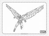 Falcon Marvel Coloring Pages sketch template