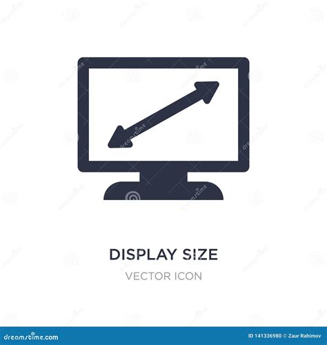 Display Size Icon on White Background. Simple Element Illustration from UI Concept Stock Vector ...