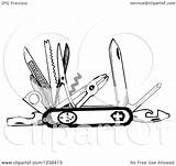 Pocket Knife Coloring Pages sketch template