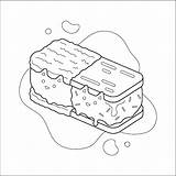 Ice Cream Sandwich Coloring Pages sketch template