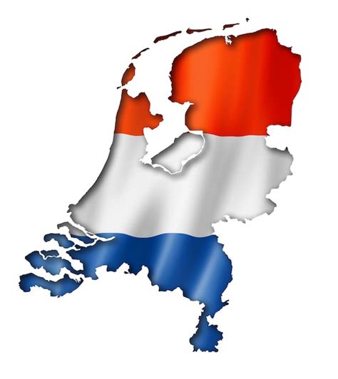 Premium Photo | Netherlands flag map