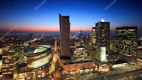 Warsaw city center at sunset — Stock Photo © fotorince74 #65002455