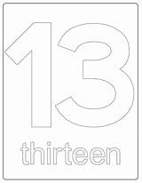 Printable Number 13 Coloring Page  KemeronnHoover sketch template