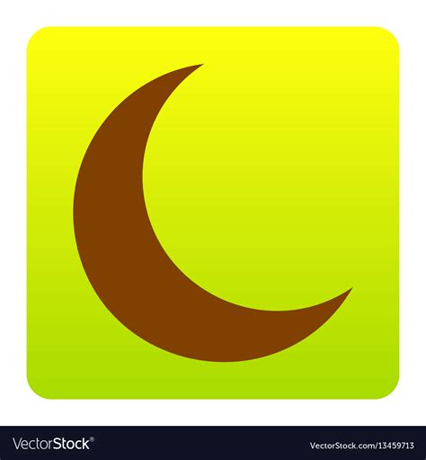 Moon sign brown icon Royalty Free Vector Image