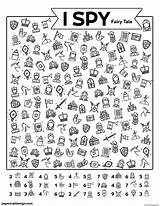I Spy Fairy Tale Coloring Page Printable sketch template
