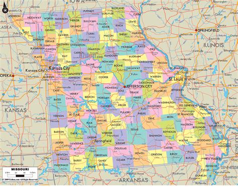 missouri map - Free Large Images