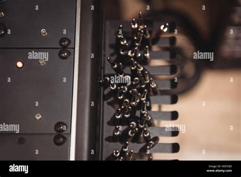 Close-up of audio cables in recording studio Stock Photo - Alamy