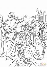 Peter Preaching At Pentecost coloring Page  Free Printable Coloring Pages sketch template