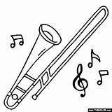 Trombone Coloring Pages sketch template