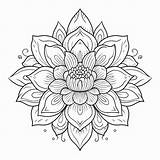Coloring Hand Drawn Flower In Zen Style  Premium AI Generated Image sketch template