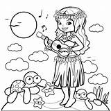 Hula Dancer Coloring Pages sketch template