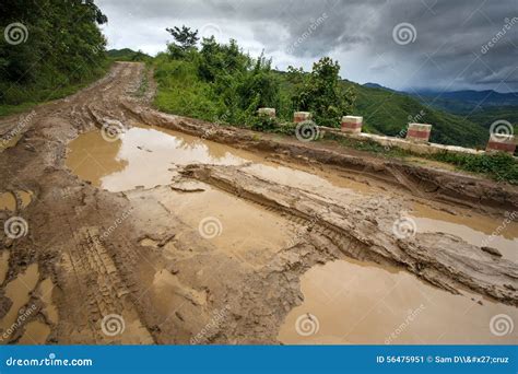 Dirt Road, Chin State, Myanmar Stock Image - Image of asian, nature ...