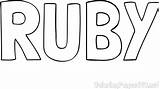 RUBY Coloring Page sketch template