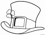 St Patrick Day Top Hat Coloring Page Printable sketch template