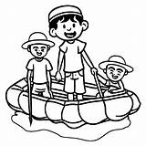 Cuban Refugee Raft Coloring Page · Creative Fabrica sketch template