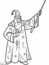 Old Wizard coloring Page sketch template
