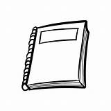 Spiral Notebook Clip Art Black And White Sketch Coloring Page sketch template