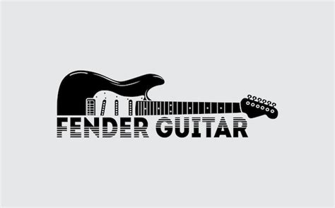 Premium Vector | Fender Guitar Logo With Original Shape Design inspiration