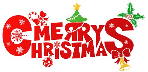 Red Merry Christmas PNG Clipart Image | Gallery Yopriceville - High-Quality Images and Transpar ...