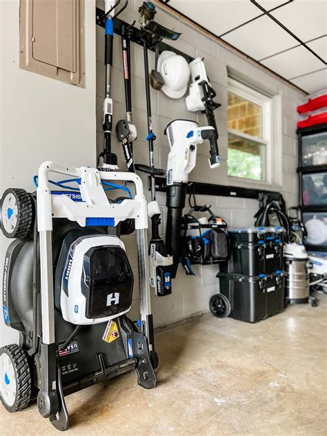 How We Store Lawn Equipment In Our Garage With HART Tools - Organized-ish