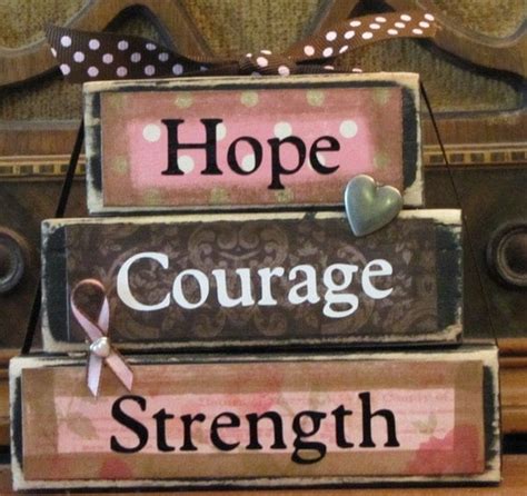 Hope Courage Strength Breast Cancer by PunkinSeedProduction