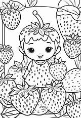 Strawberry Free Printable Coloring Page – Color My Pages sketch template