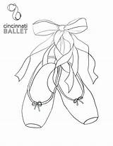 Ballet Slippers Coloring Page Pages sketch template