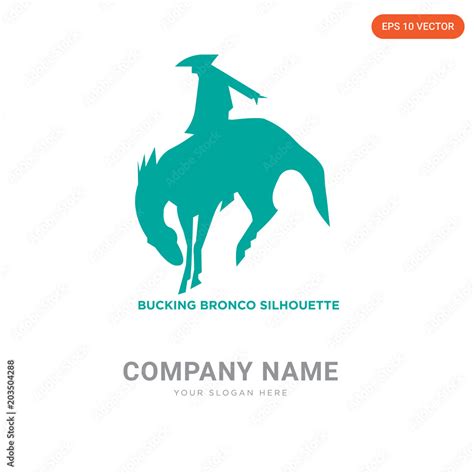 bucking bronco company logo design Stock Vector | Adobe Stock