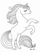 Cute Unicorn Head Pages Printable Coloring sketch template
