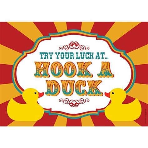 Fundraising Hook-A-Duck Sign - A3 | Carnival themed party, Vintage carnival party, Fundraising