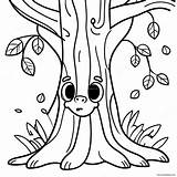Whimsical Tree Trunk Coloring Page 57984 45877 sketch template