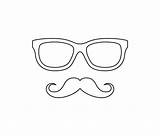 Mustache Coloring Pages For Kids sketch template