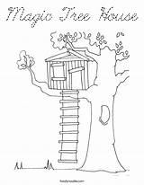 Magic Tree House Coloring Page  Cursive Tree house Drawing Magic sketch template