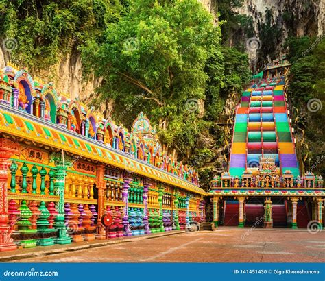 Colorful Stairs of Batu Caves. Malaysia Stock Photo - Image of religion, asia: 141451430