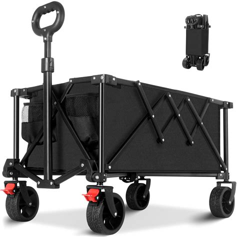 Ribitek Collapsible Folding Wagon,Heavy Duty Foldable Utility Garden ...