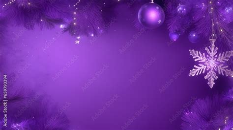 Purple Color Christmas Background With Copy Space. Beautiful Christmas Background. Winter ...