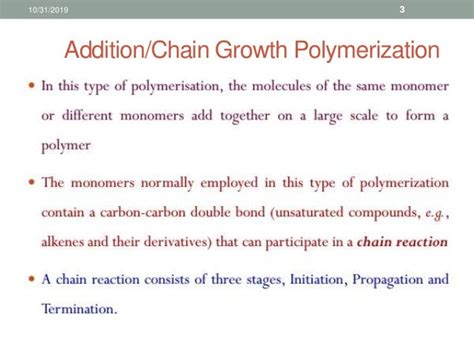 Types of polymerization