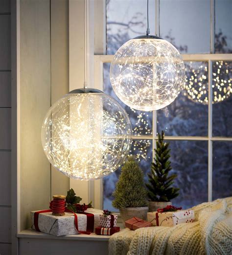 Indoor/Outdoor Hanging Holiday Light Ball | Plow & Hearth