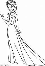Elsa Coloring Pages To Print sketch template