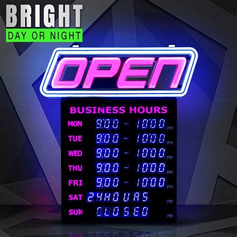 Bluetooth Enabled Business Hours LED OPEN Sign - 15"x 16.5 | Green ...